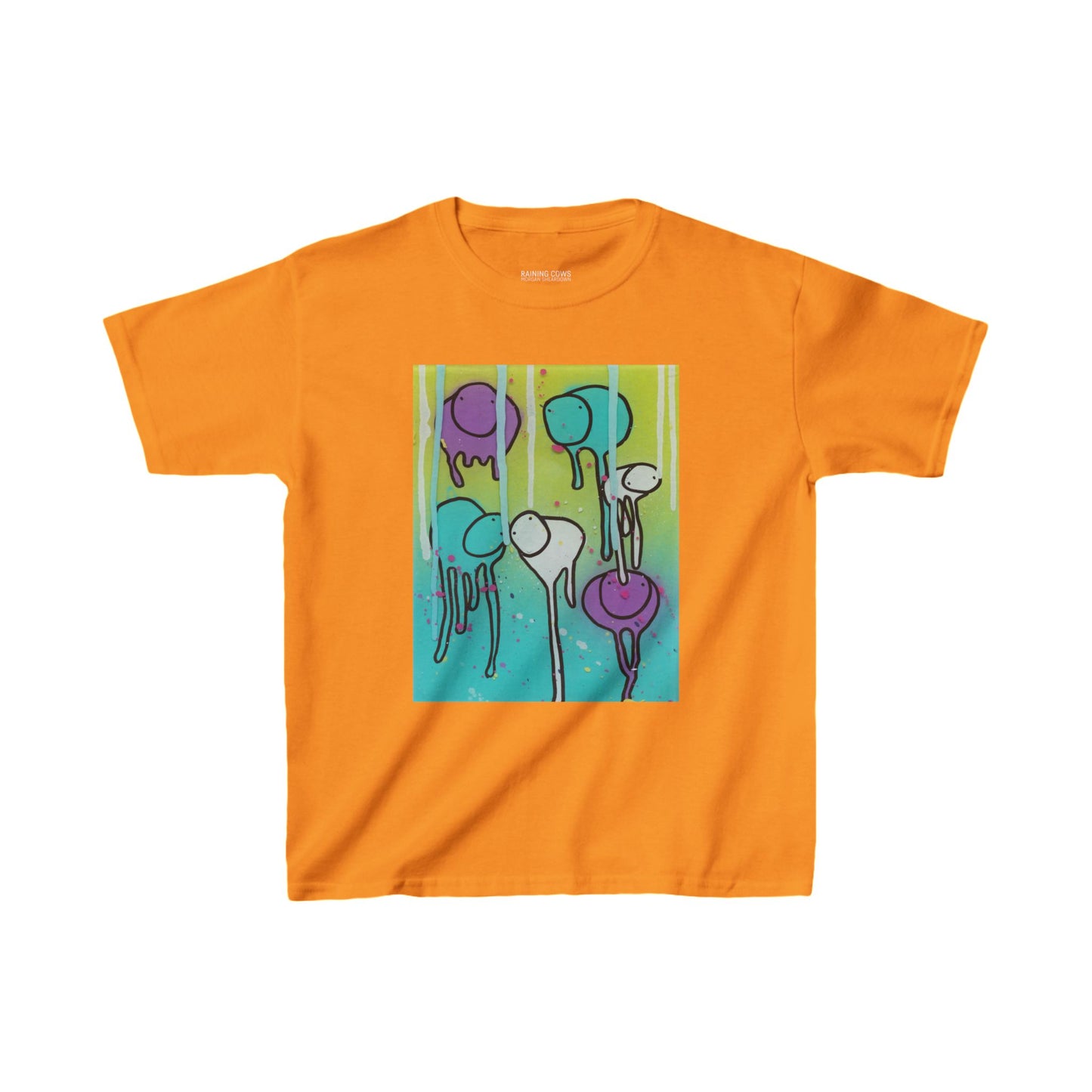 RAINING COWS "Lime Sunrise" Kids Tee