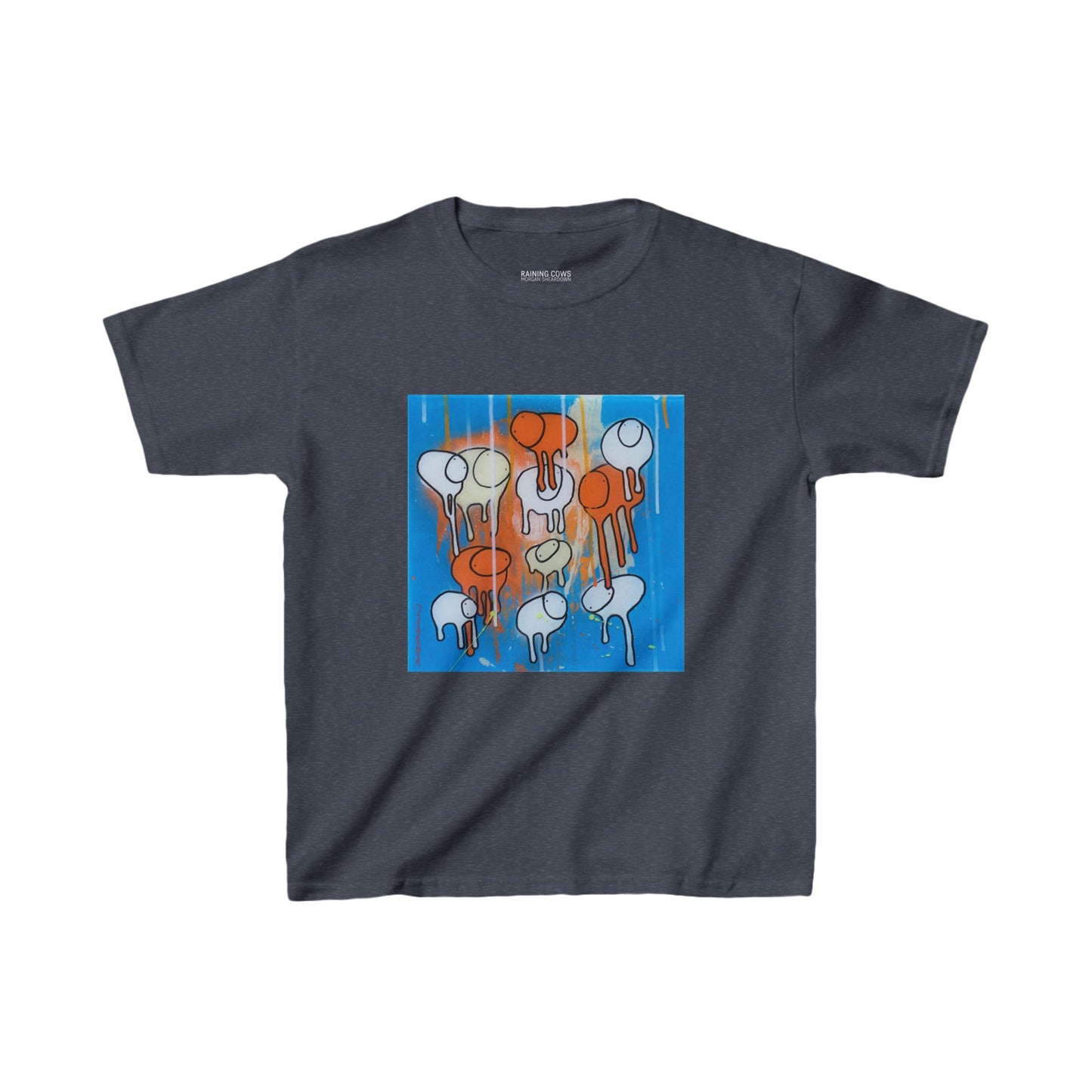 RAINING COWS "Blue Oranges" Kids Tee