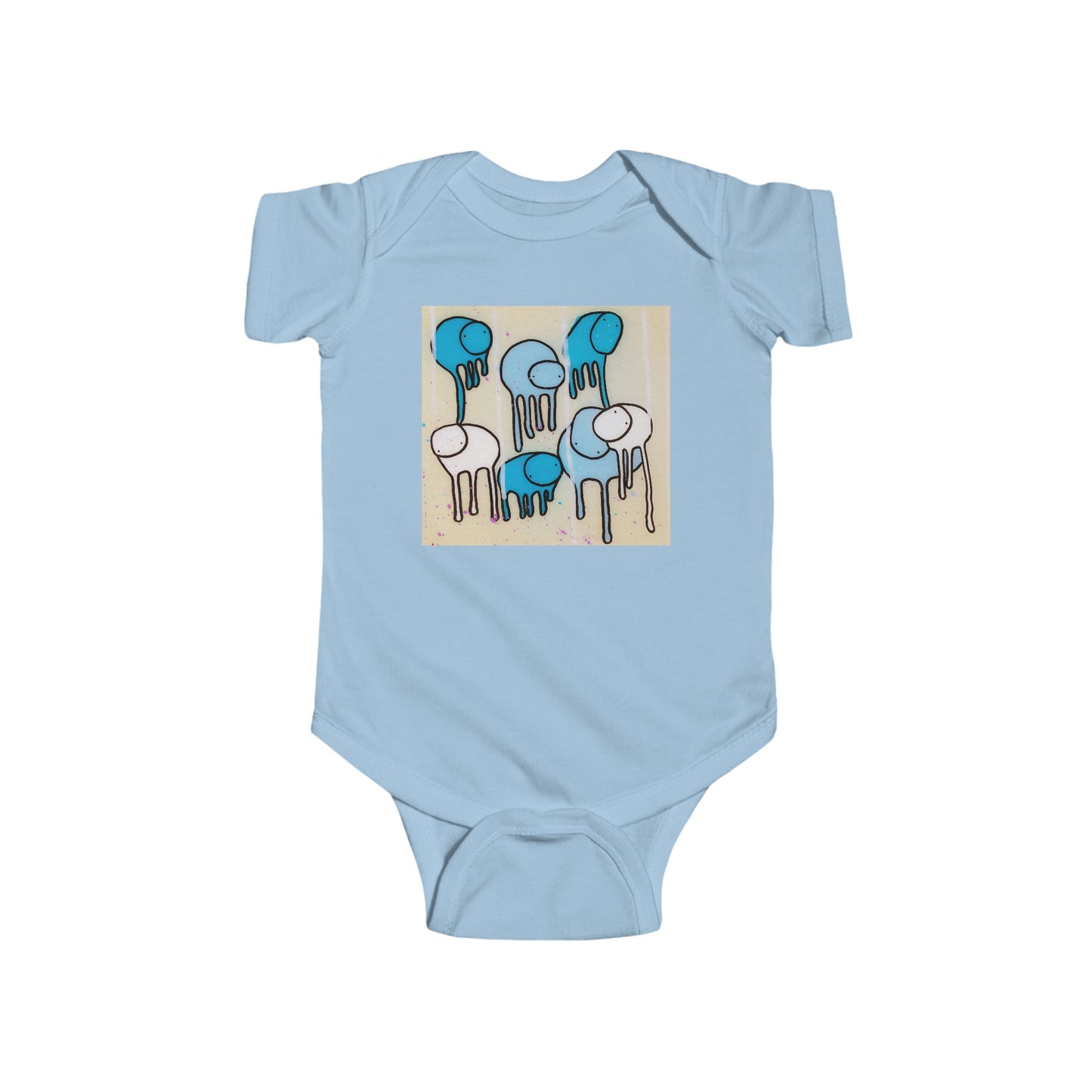 RAINING COWS "Blue Ocean" Baby Onesie