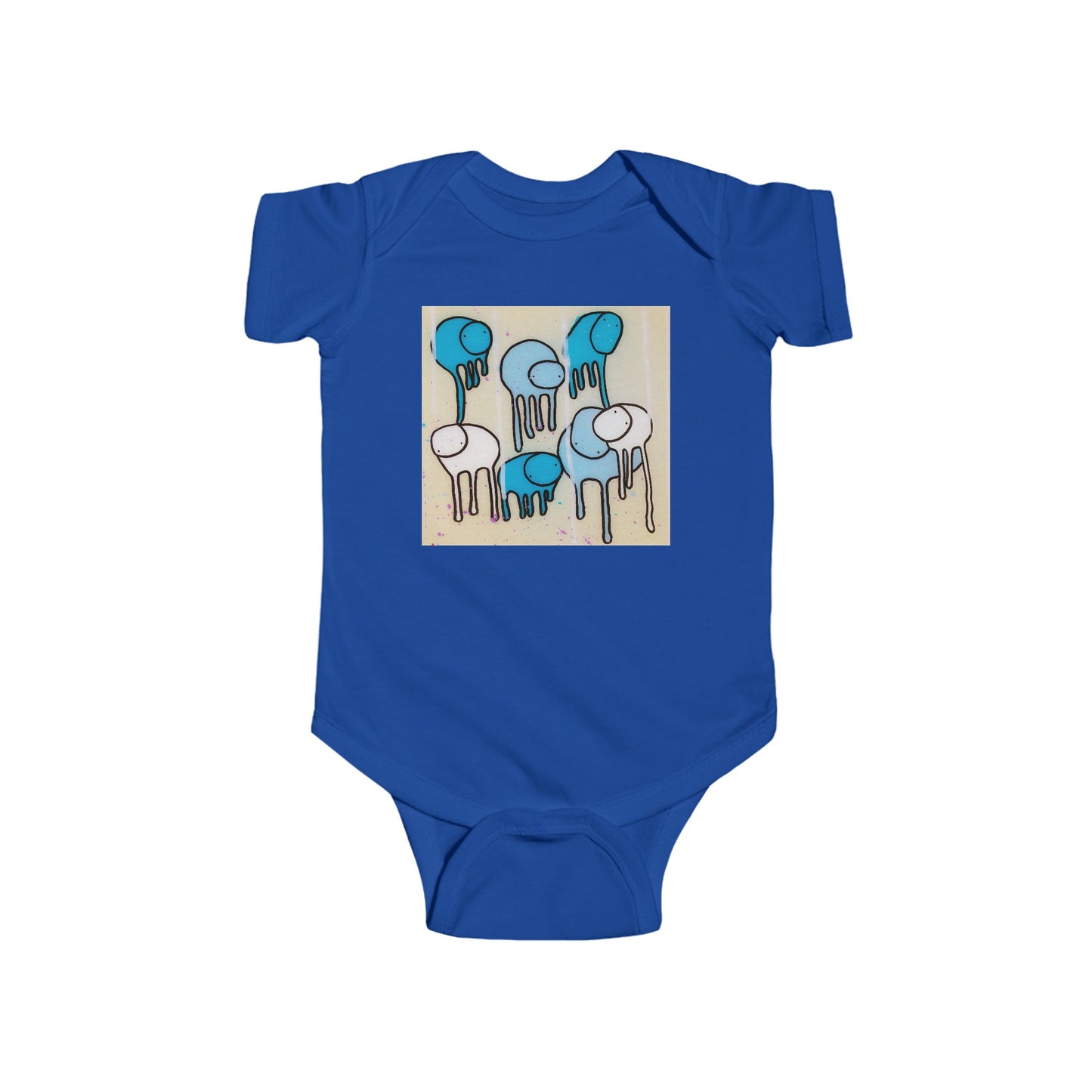 RAINING COWS "Blue Ocean" Baby Onesie