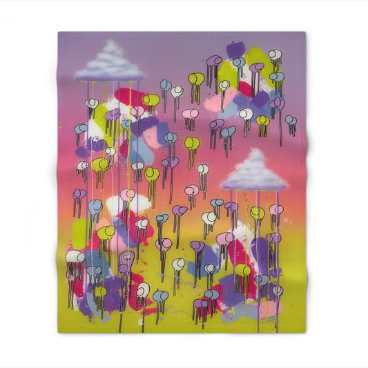 RAINING COWS "Mystic Showers" Throw Blanket