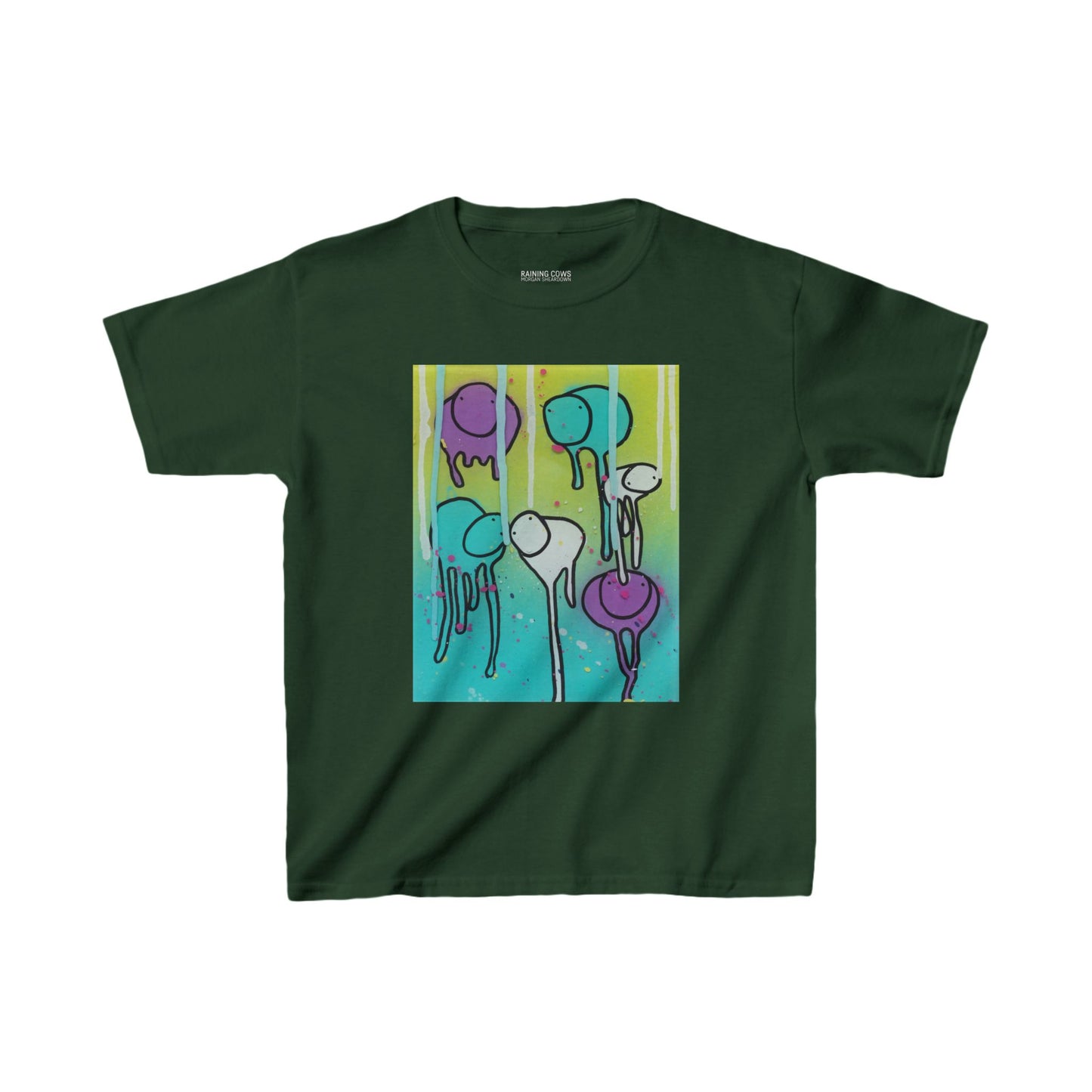 RAINING COWS "Lime Sunrise" Kids Tee