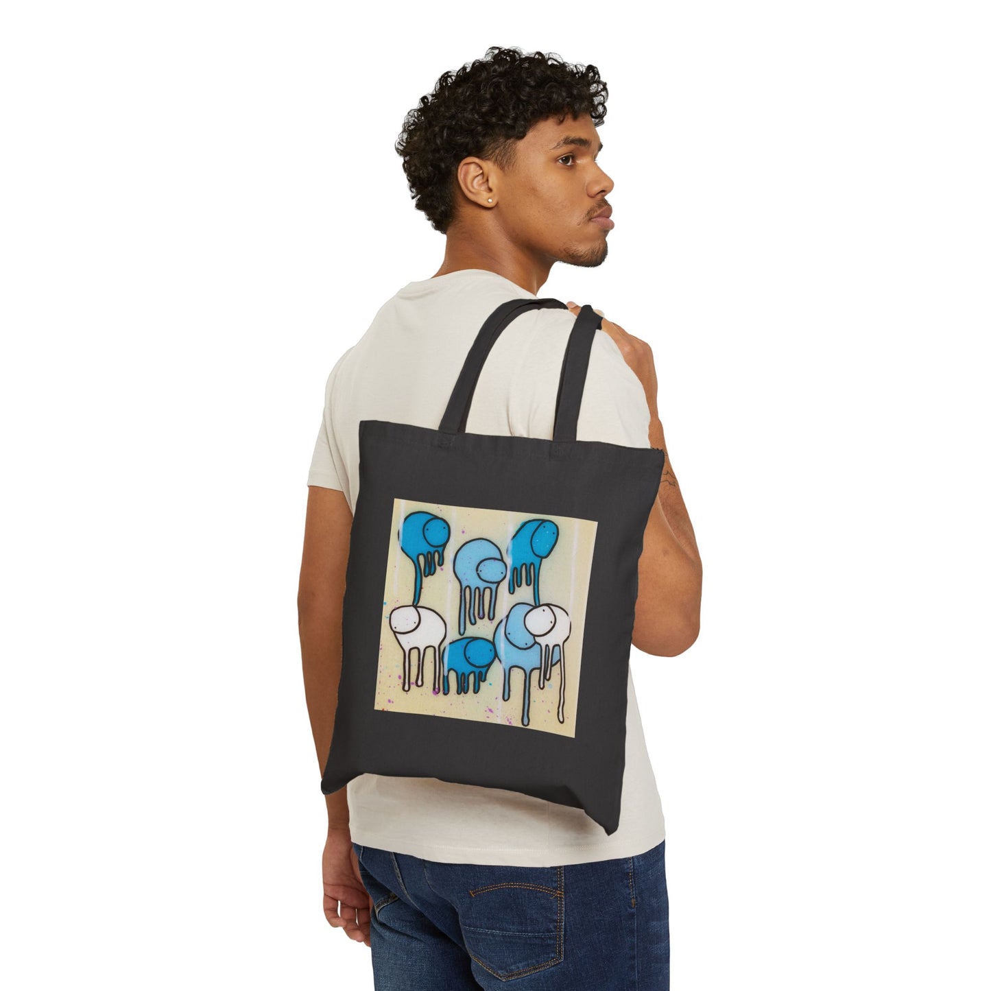 RAINING COWS "Blue Beach" Tote Bag