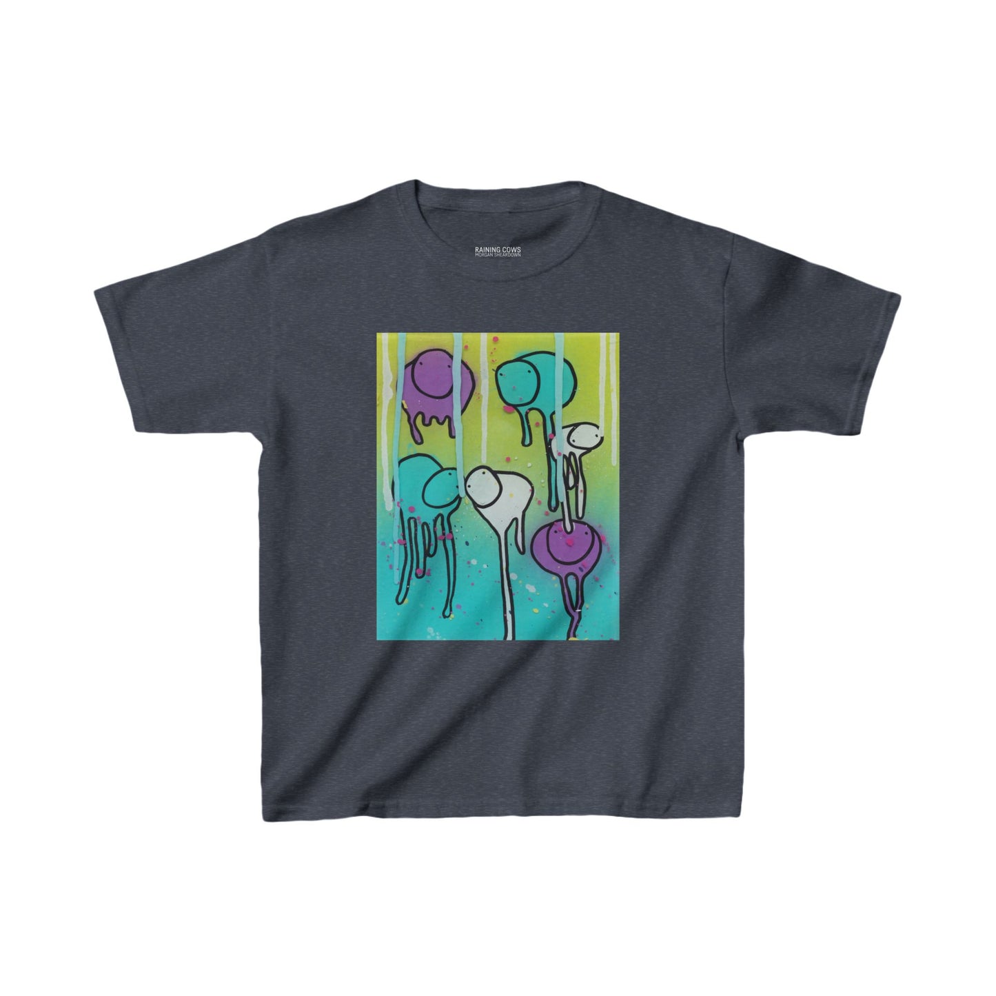 RAINING COWS "Lime Sunrise" Kids Tee