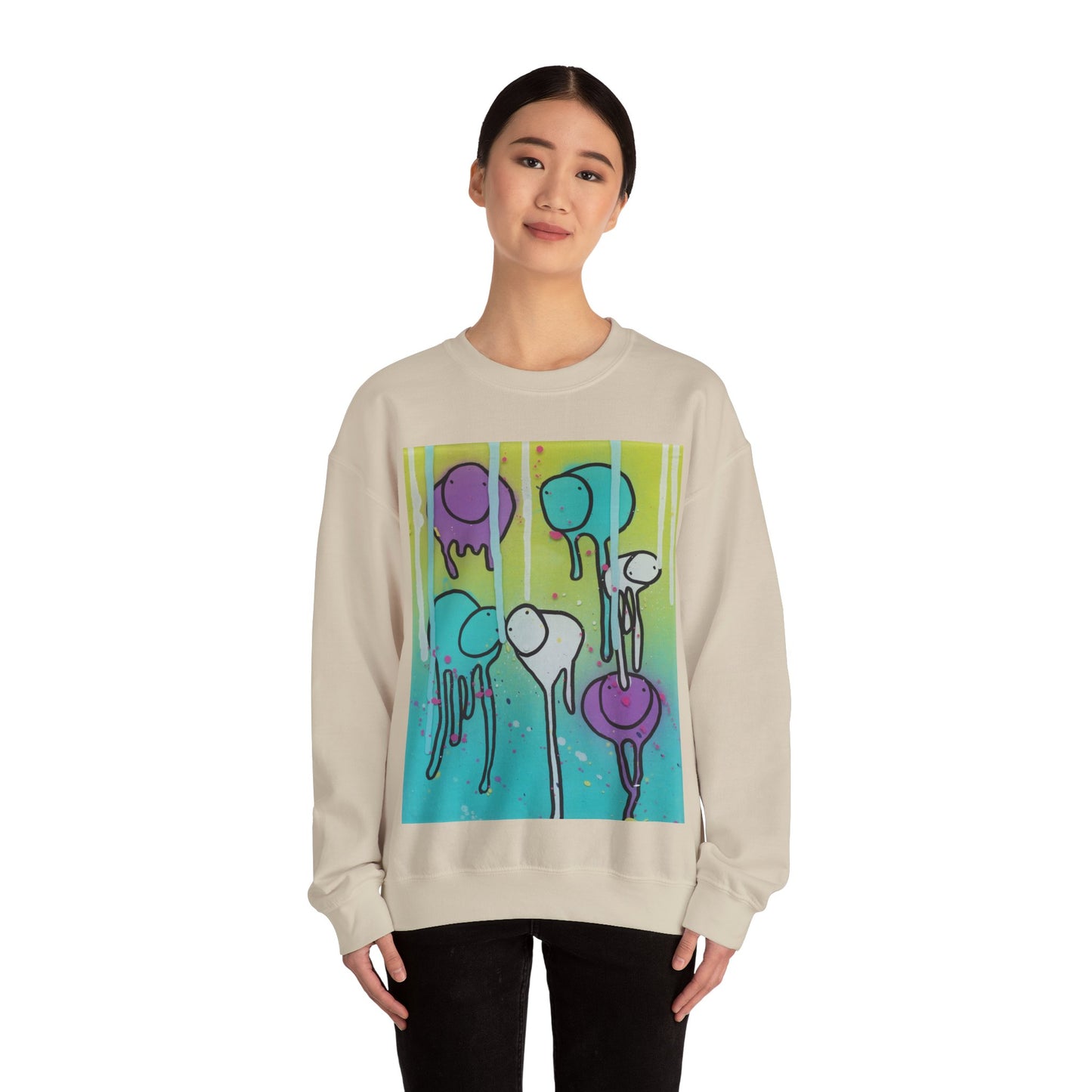 RAINING COWS "Lime Sunrise" Sweatshirt