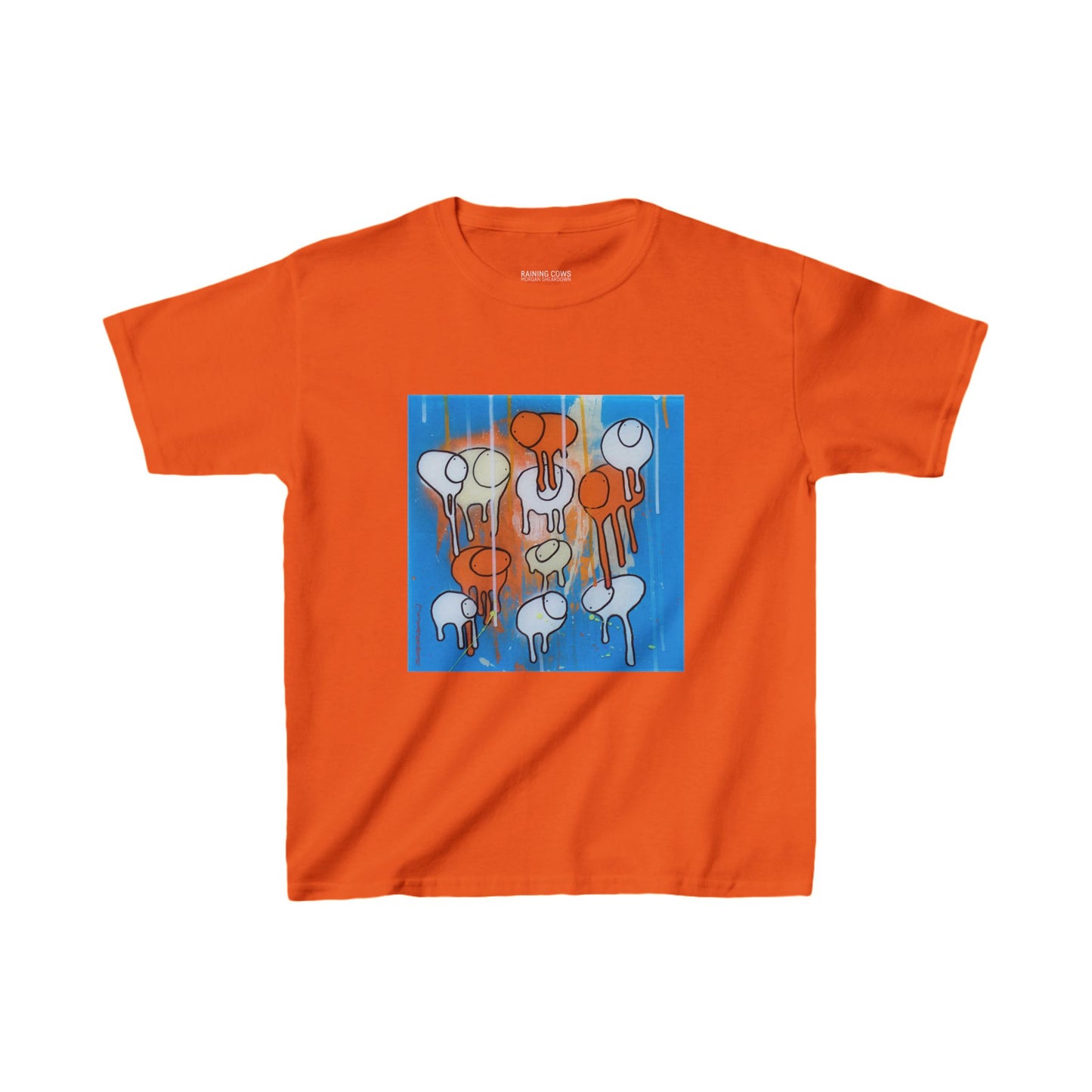 RAINING COWS "Blue Oranges" Kids Tee