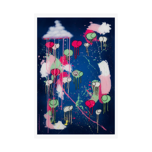 RAINING COWS "Pink Thunder" Print