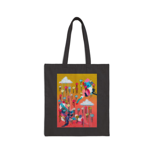 RAINING COWS "Bubble Gum Sun" Tote Bag