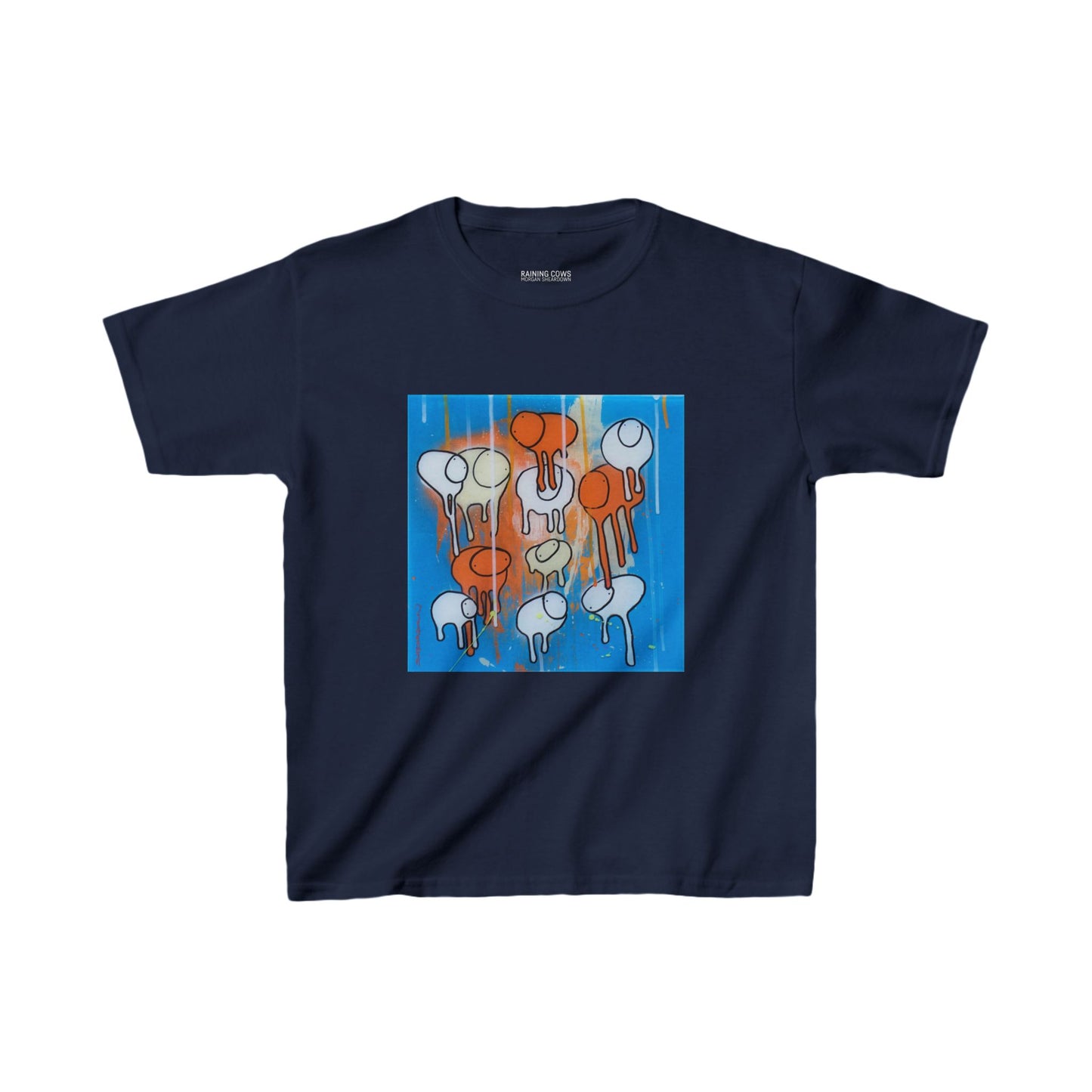 RAINING COWS "Blue Oranges" Kids Tee