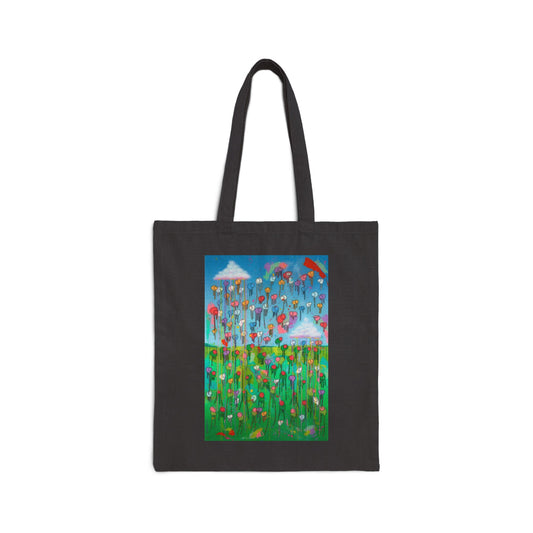 RAINING COWS "A Rose After the Storm" Tote Bag