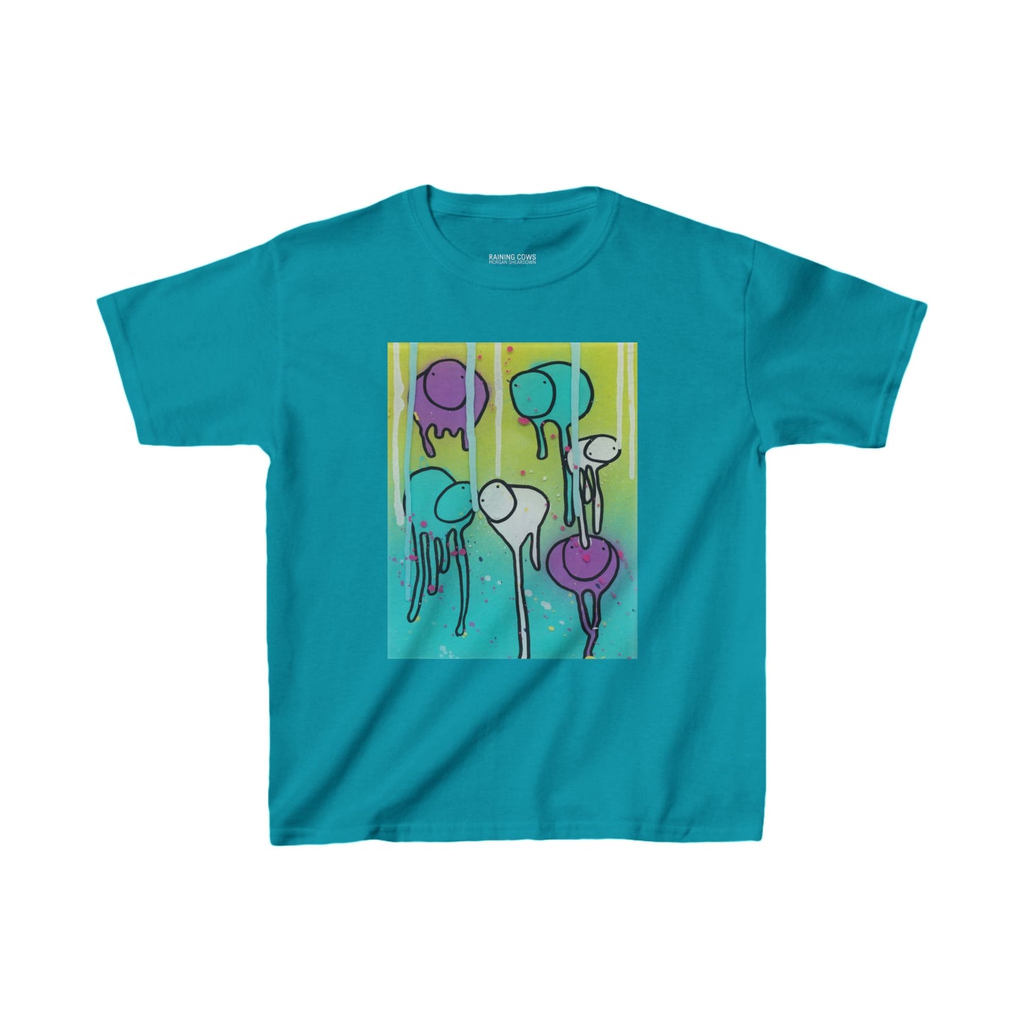 RAINING COWS "Lime Sunrise" Kids Tee