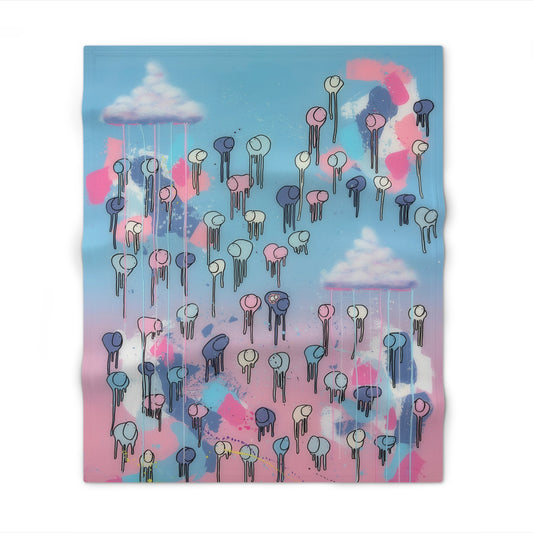 RAINING COWS "Sky Blossom" Throw Blanket