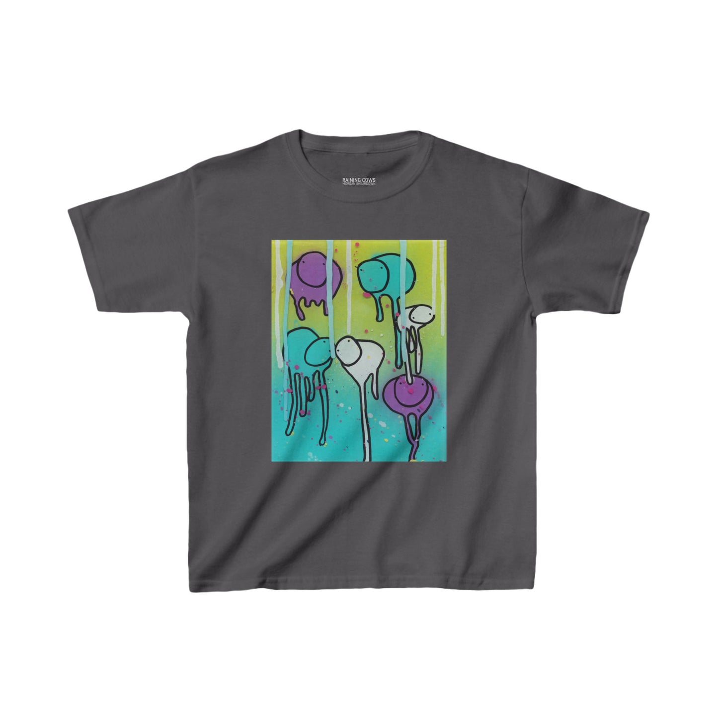 RAINING COWS "Lime Sunrise" Kids Tee