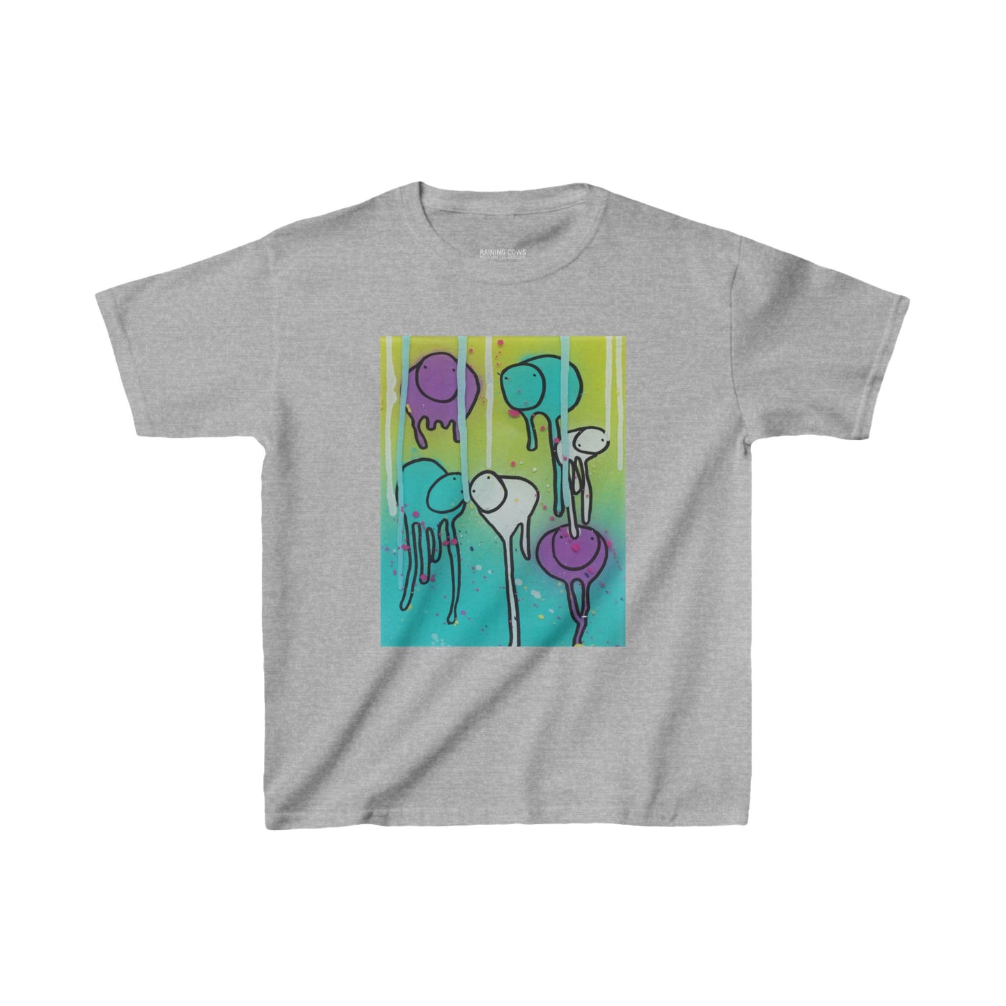 RAINING COWS "Lime Sunrise" Kids Tee