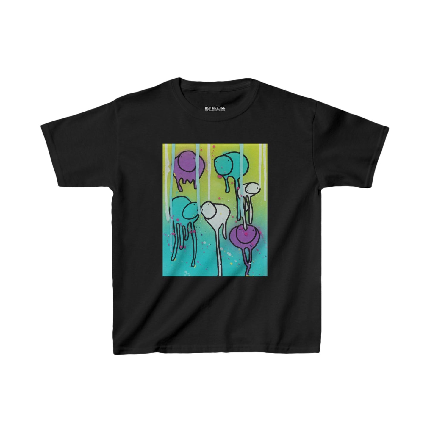 RAINING COWS "Lime Sunrise" Kids Tee