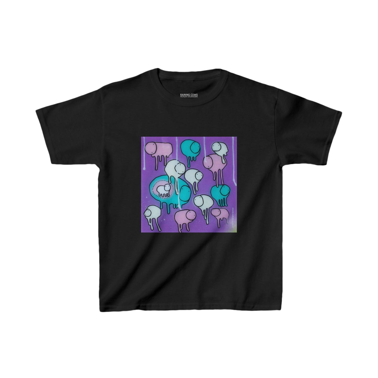 RAINING COWS "Yellow Interference" Kids Tee