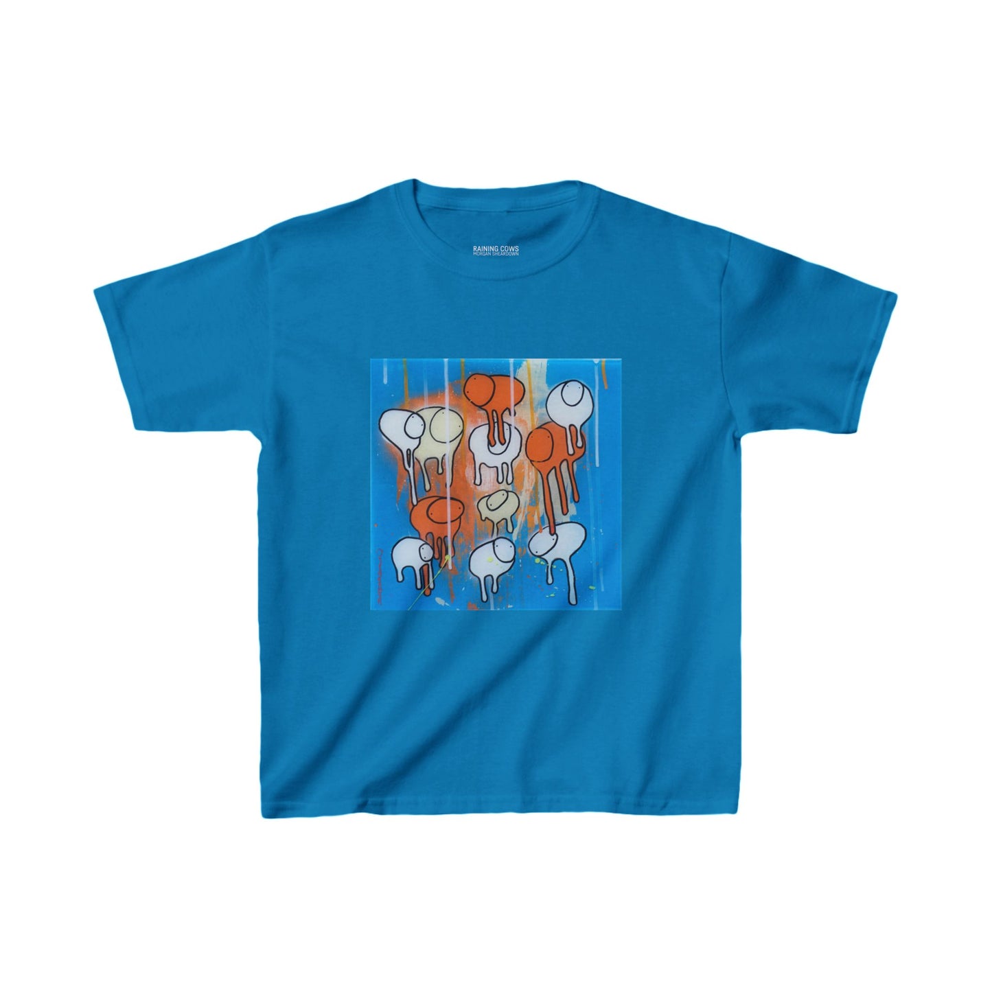 RAINING COWS "Blue Oranges" Kids Tee