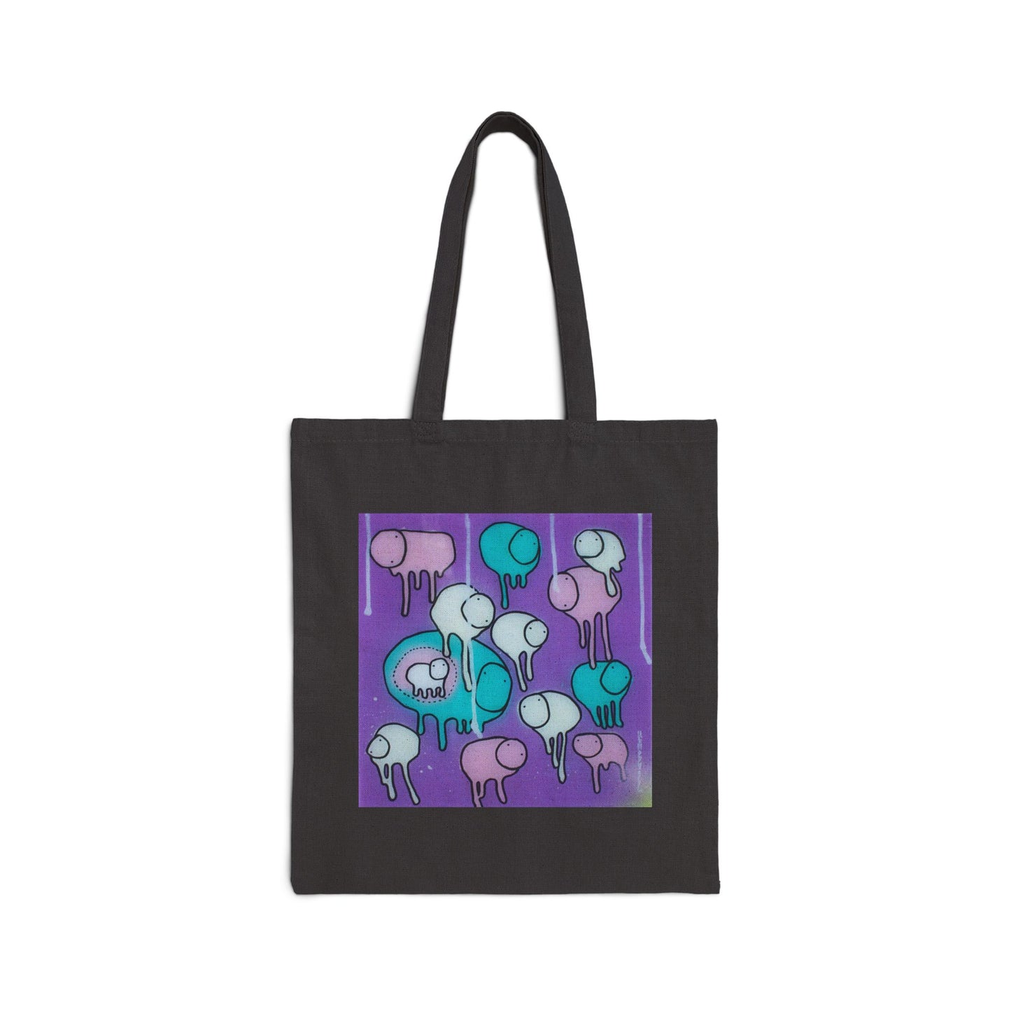 RAINING COWS "Yellow Interference" Tote Bag