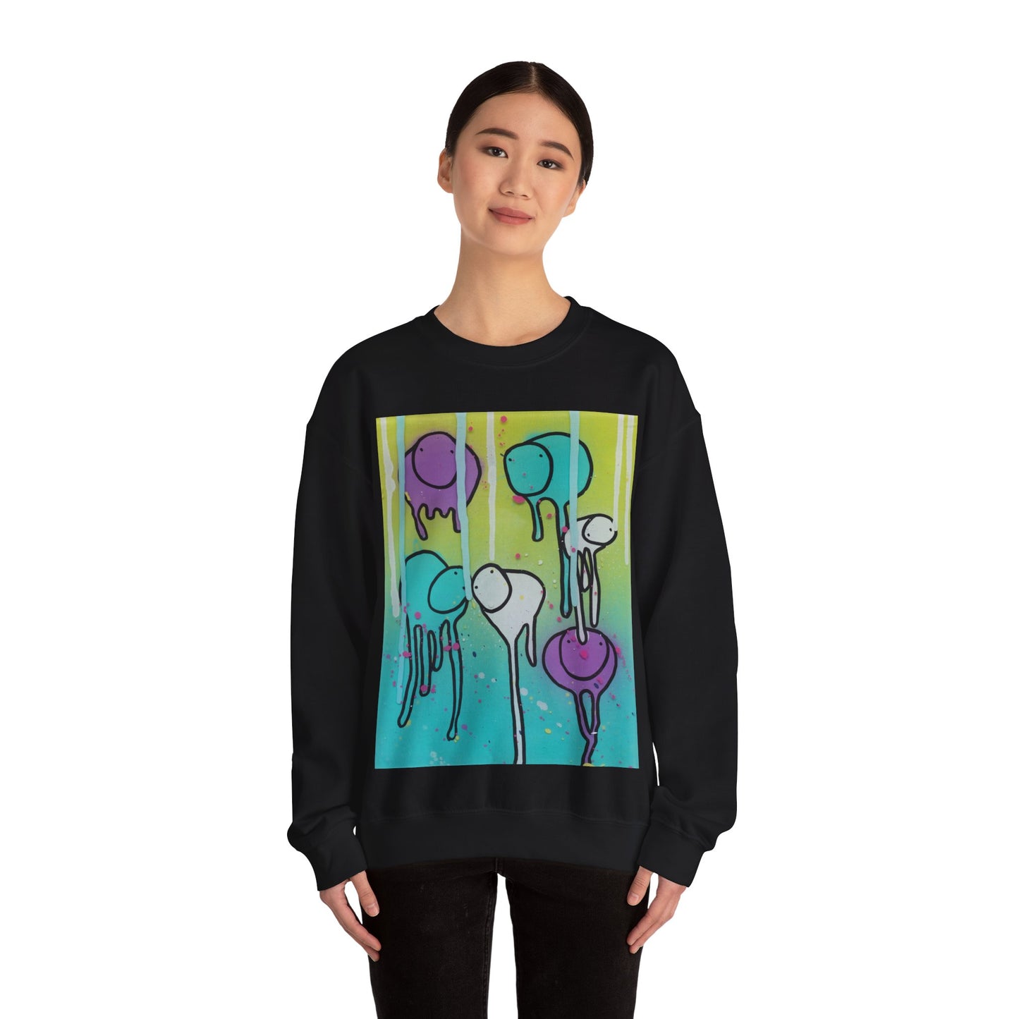 RAINING COWS "Lime Sunrise" Sweatshirt