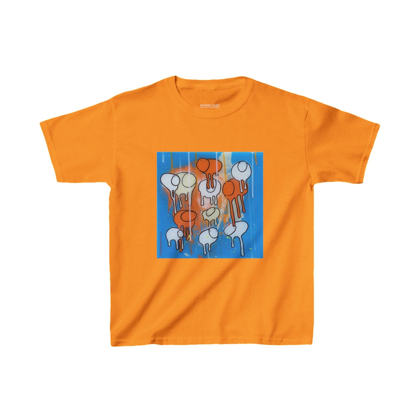 RAINING COWS "Blue Oranges" Kids Tee