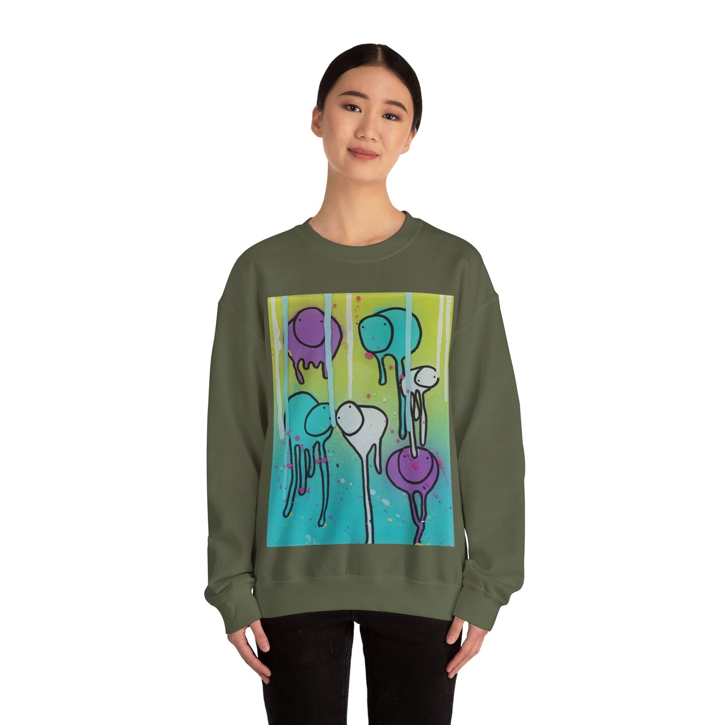 RAINING COWS "Lime Sunrise" Sweatshirt