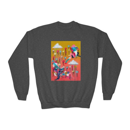 RAINING COWS "Bubble Gum Sun" Kids Sweatshirt