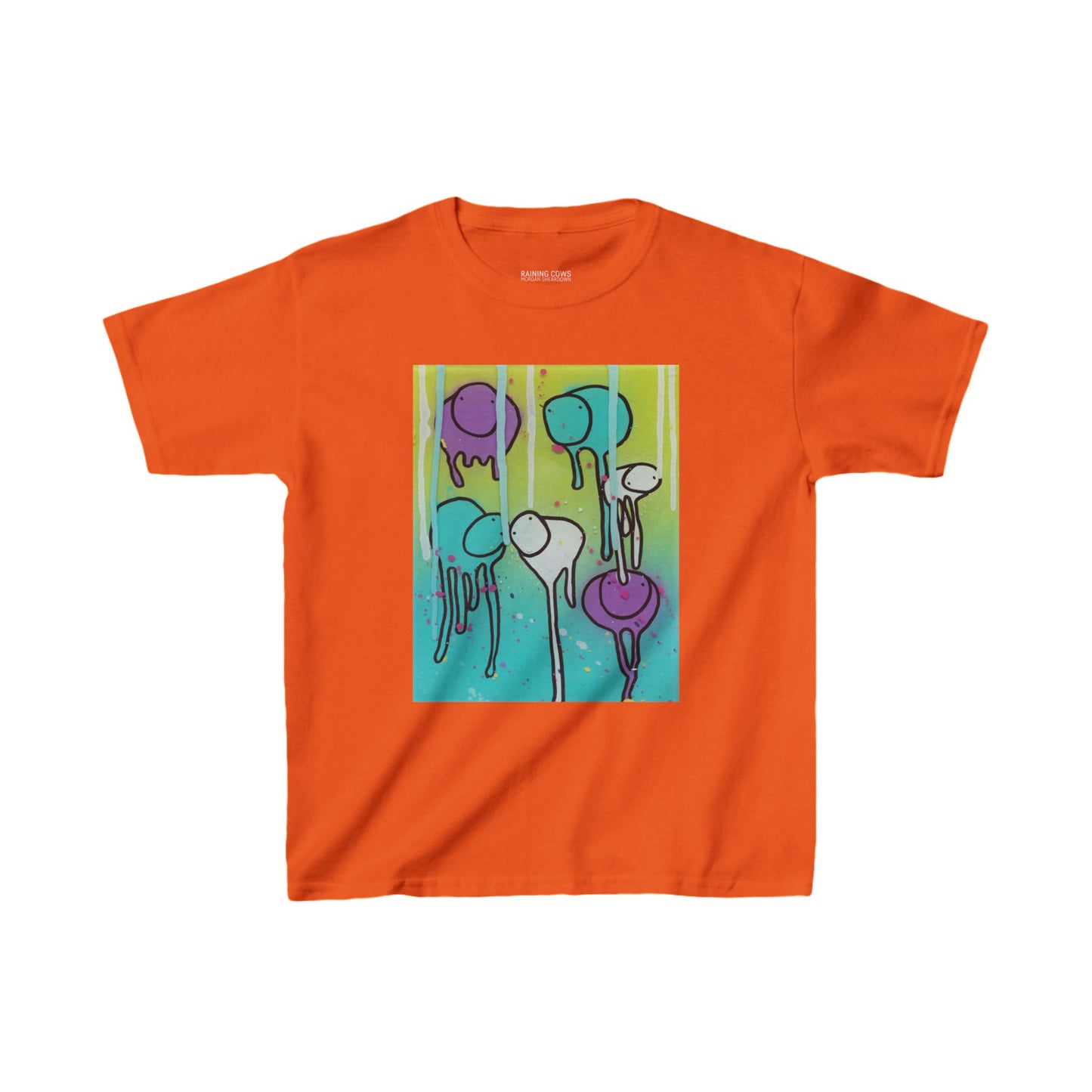 RAINING COWS "Lime Sunrise" Kids Tee