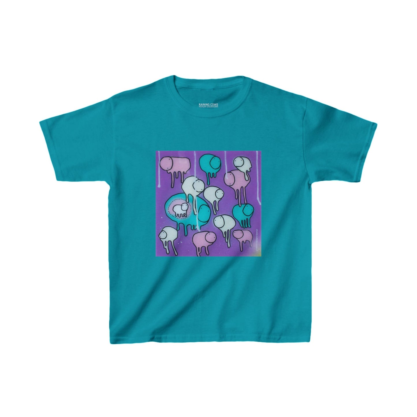 RAINING COWS "Yellow Interference" Kids Tee