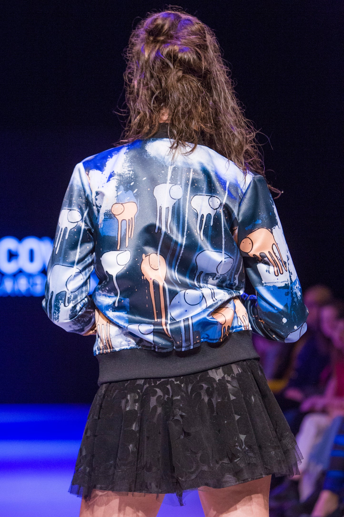 RAINING COWS "Midnight Symphony" Bomber Jacket